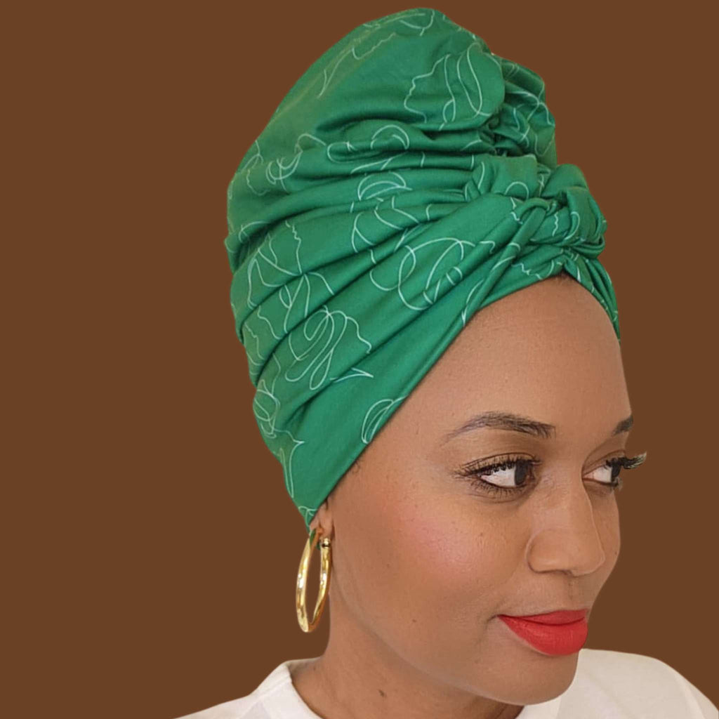 2 in 1 Silhouette Muse Turban & Wrap