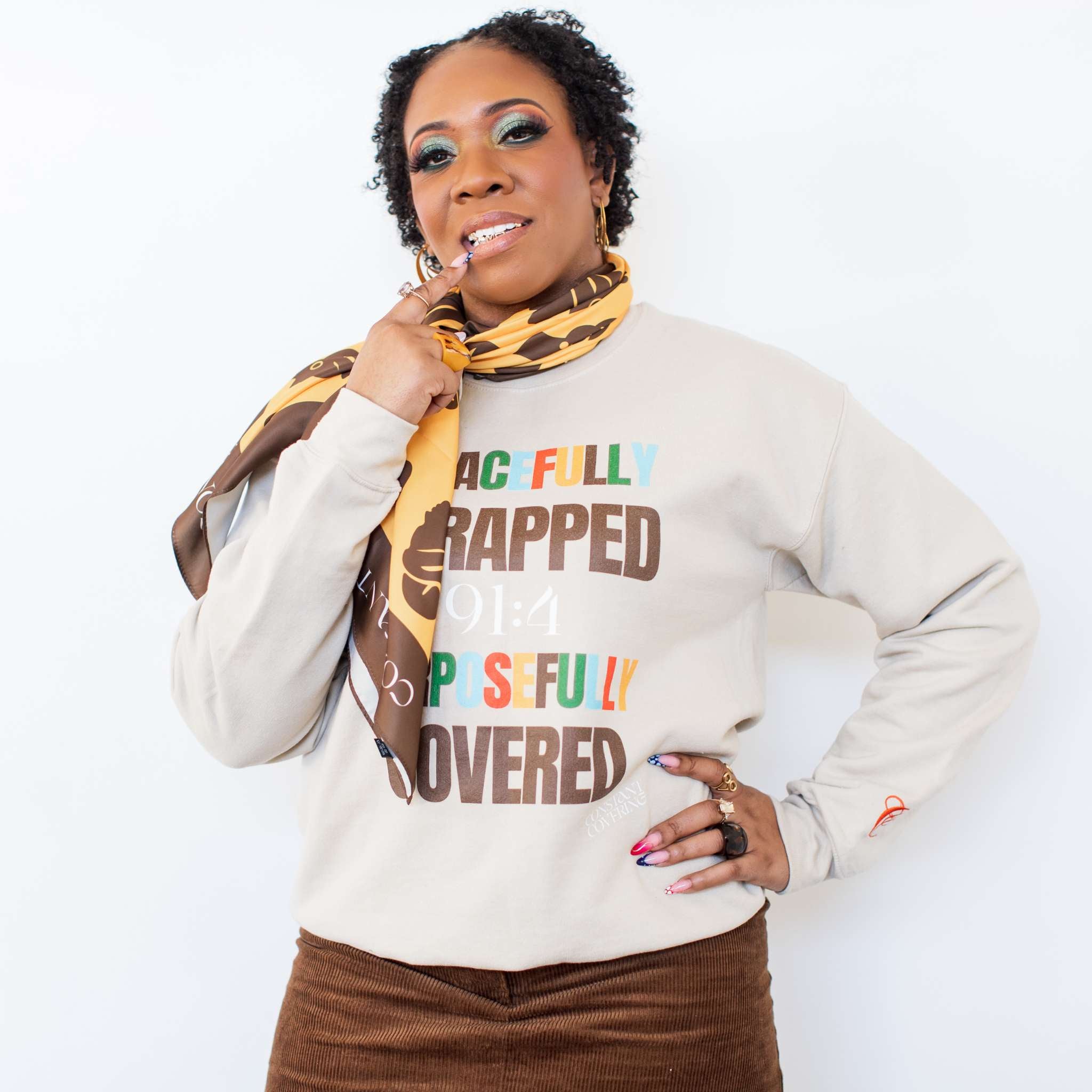 Gracefully Wrapped, Purposefully Covered Unisex Sweatshirt